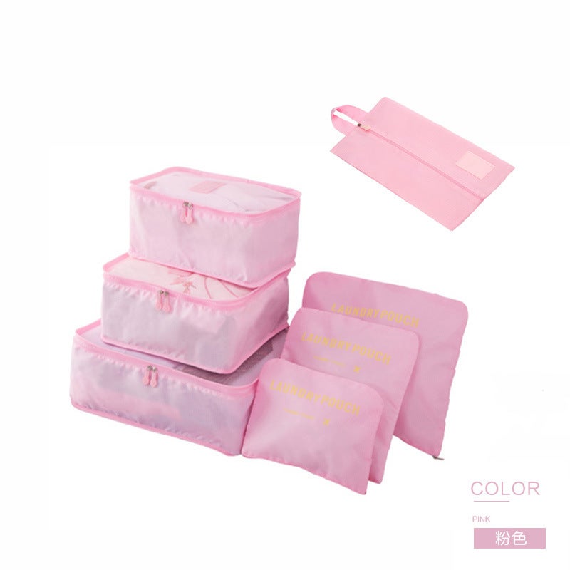 Spot Seven-Piece Luggage Storage Travel Clean And Tidy Large-Capacity Portable Foldable Storage Bag - Image 5