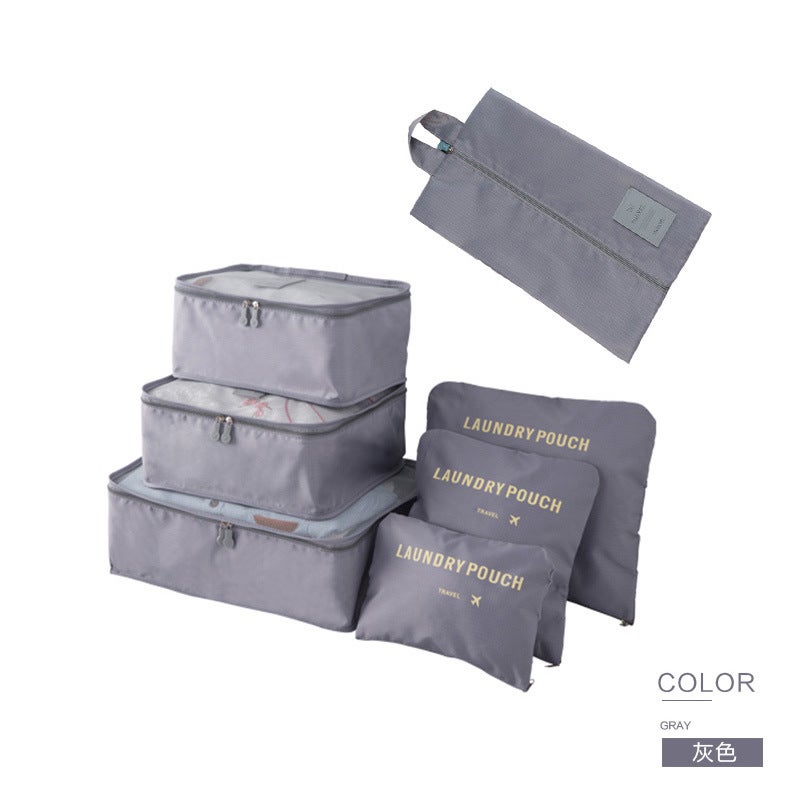 Spot Seven-Piece Luggage Storage Travel Clean And Tidy Large-Capacity Portable Foldable Storage Bag - Image 4