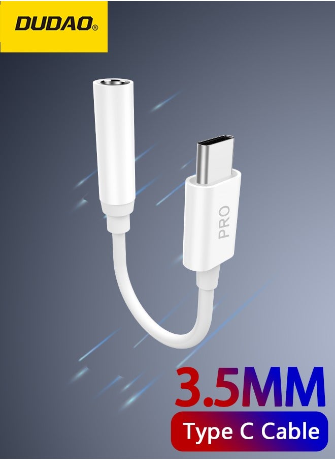 DUDAO Type-C to 3.5mm Audio Adapter Cable, HD Digital Decoding Sound Quality, Compatible with Samsung and All 3.5mm devices, Supports Calls and Karaoke Functions  - Image 1