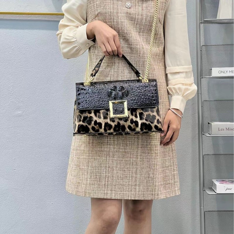 Fashion Bright Leather Women'S Bag All-Match Handbag Middle-Aged Women'S Mother Bag Shoulder Crossbody Bag Underarm Bag - Image 5