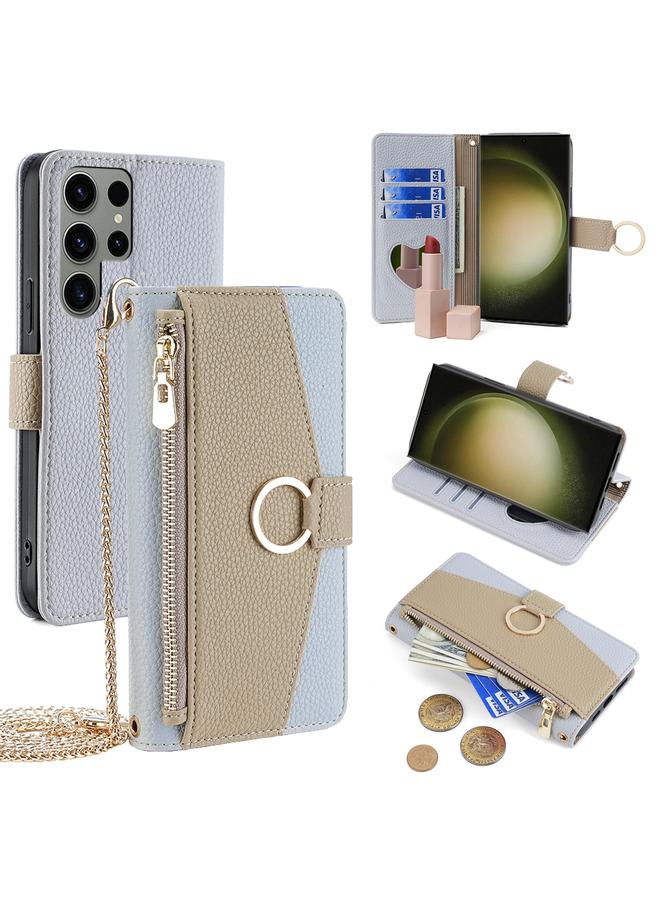 اس-توب جراب هاتف Samsung Galaxy S23 Ultra 5G Crossbody من الجلد بملمس الليتشي - Image 1