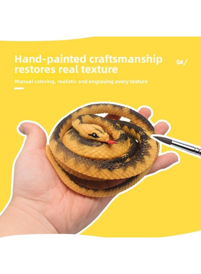 رائجة البيع محاكاة ألعاب تعليمية الأطفال كشك ألعاب حيوانات محاكاة ألعاب مطاطية لينة ثعبان-اللون: 604tpr ثعبان يمكن الفن الأصفر نموذج - Image 5