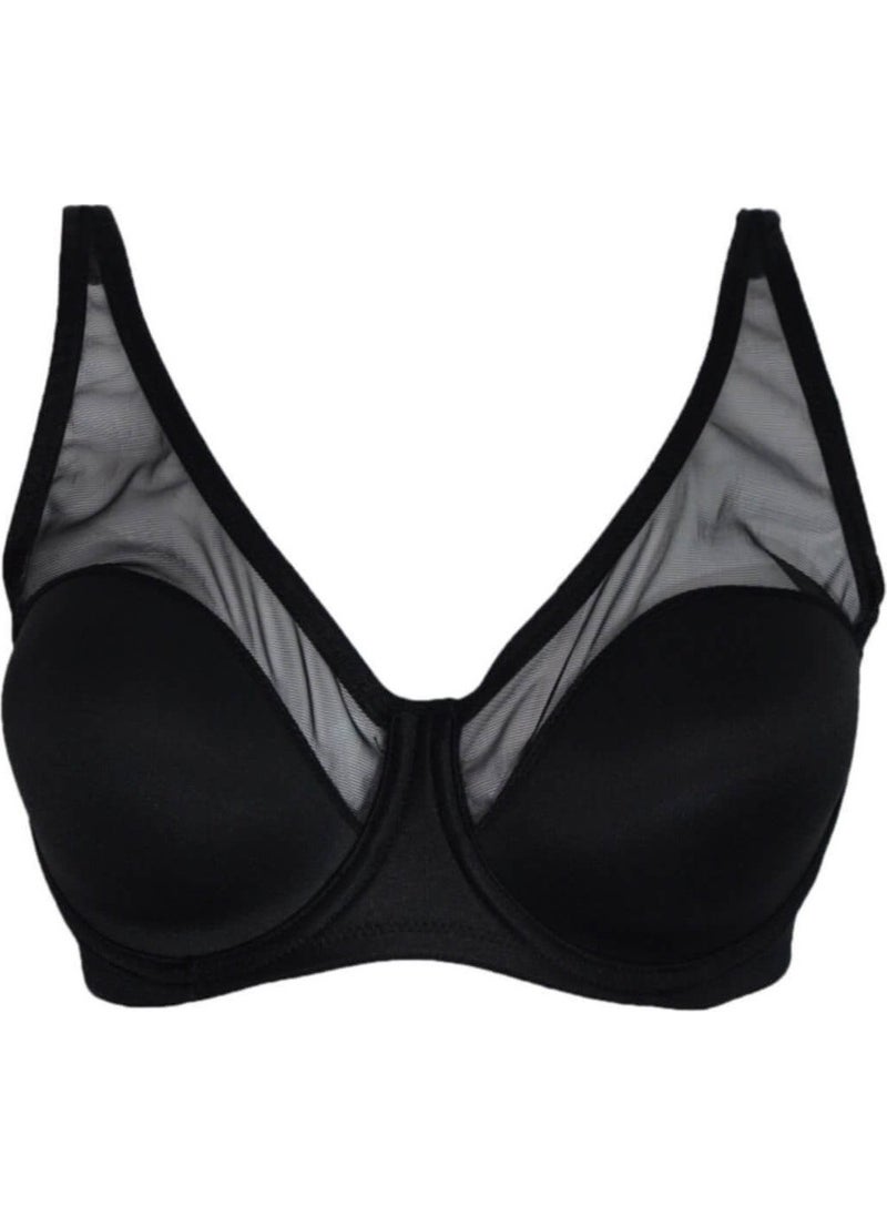 Le Jardin Lingerie Le Jardin 9200 B Cup Women's Tulle Detailed Non-Supported Minimizing Bra  - Image 4
