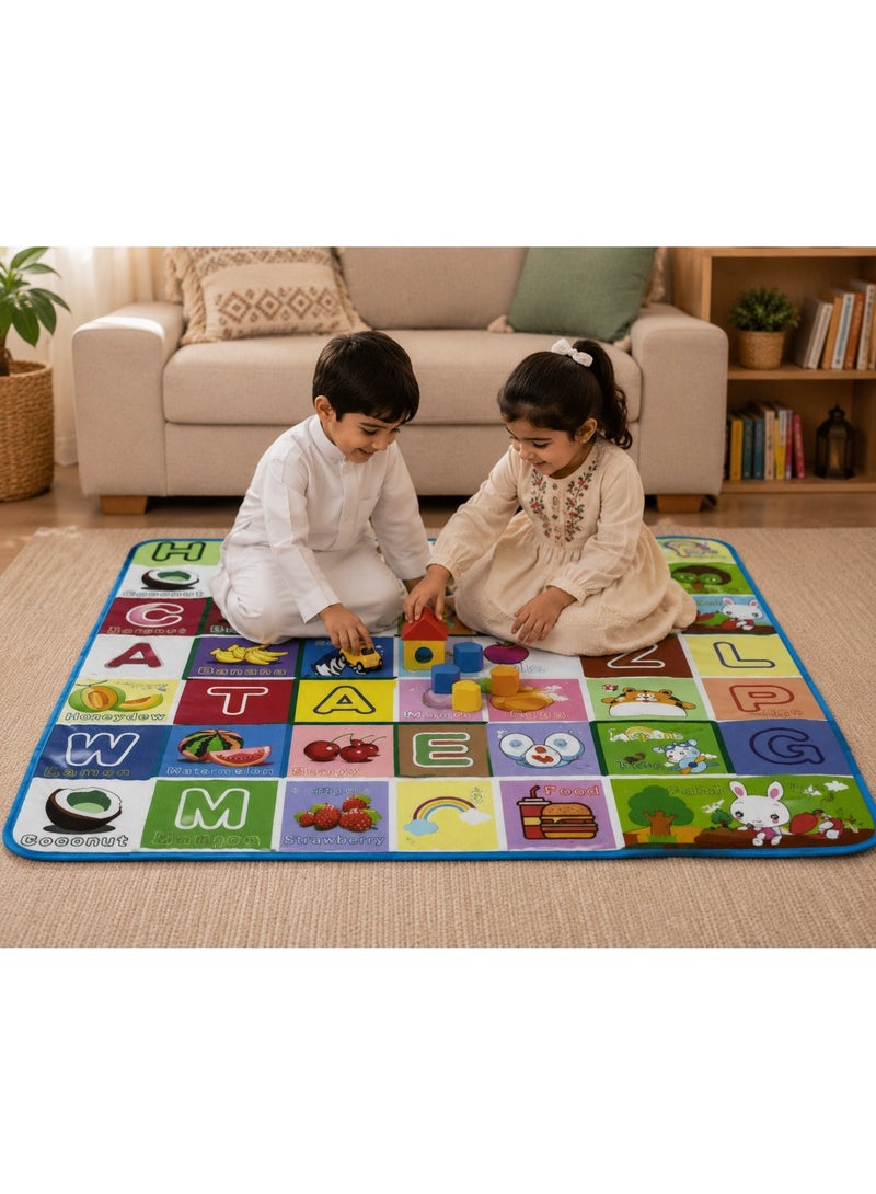 Foldable Kids Play Mat | Double-Sided Waterproof Foam Crawling Mat | Soft Educational Floor Mat with Aluminum Foil Thermal Backing | Indoor & Outdoor - Image 1