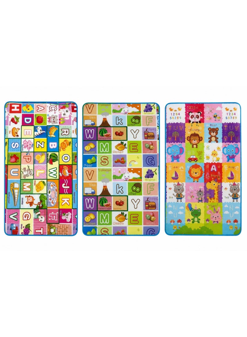 Foldable Kids Play Mat | Double-Sided Waterproof Foam Crawling Mat | Soft Educational Floor Mat with Aluminum Foil Thermal Backing | Indoor & Outdoor - Image 2