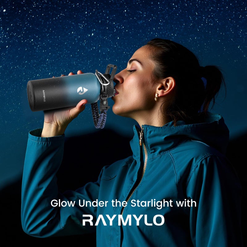 RAYMYLO 32oz Insulated Water Bottle, Triple Wall Vacuum Stainless Steel Water Bottles - Keeps Cold 48H, Reusable Metal water flask Jug for Gym, Sports, Camping, Hiking,Travel, Starry Sky-Indigo/Black - Image 2