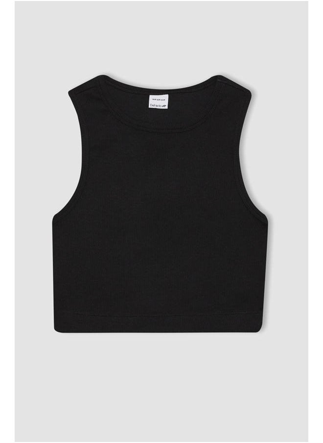 DeFacto - Woman Slim Fit Crew Neck Sleeveless Knitted Top - Image 1