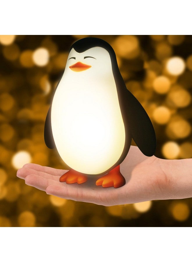 Tcamp LED Penguin Night Light for Kids, 3 Level Dimmable Nursery Nightlight Lamp, Cute Silicone Squishy Lighted Penguin Tap Light, Rechargeable Bedside Touch Lamp for Toddler Baby - Image 1