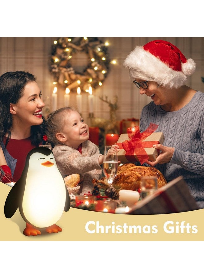 Tcamp LED Penguin Night Light for Kids, 3 Level Dimmable Nursery Nightlight Lamp, Cute Silicone Squishy Lighted Penguin Tap Light, Rechargeable Bedside Touch Lamp for Toddler Baby - Image 5