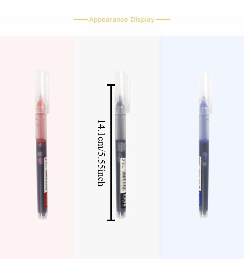 Homework Helper 0.5mm Ballpoint Gel Pens Fine Needle Tip for Students Black - Image 2