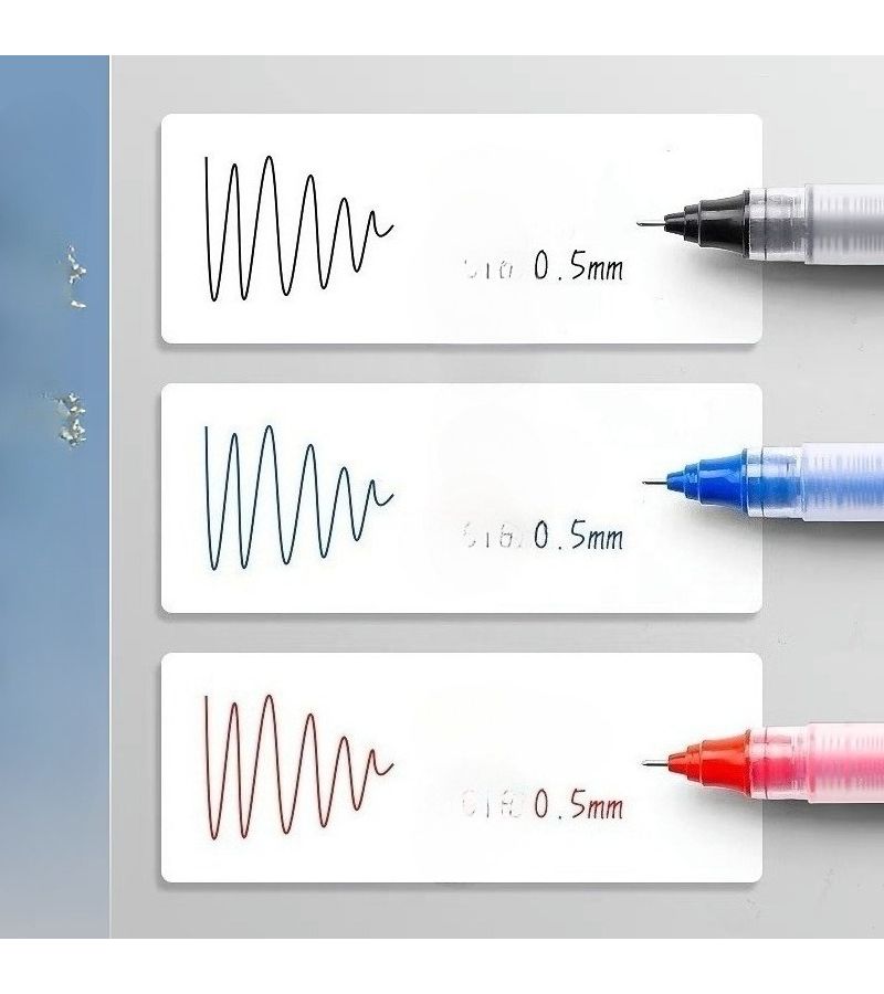 Homework Helper 0.5mm Ballpoint Gel Pens Fine Needle Tip for Students Black - Image 3
