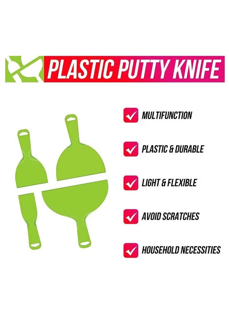 Generic - 4 Pcs Putty Knife Set Flexible Plastic Paint Scraper Tool for Spackling, Wallpaper Scraper Plastic, Spatula Scraper, Decals, Spackle Tools - Image 1