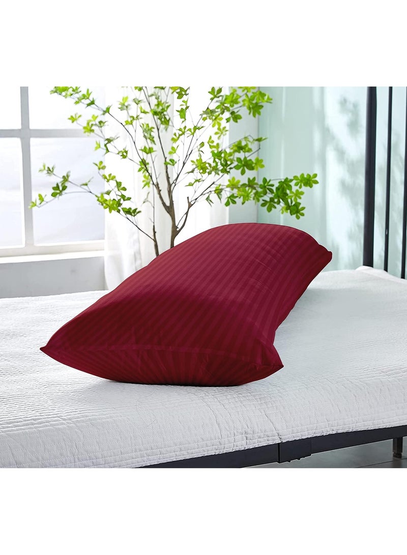 DubaiGallery Long Body Pillow 1pc, Fabric: 100% Polyester 85 GSM Microfiber 1 cm Stripe Super Soft, Filling: 1300 gm Hollow Fiber Comfort, Breathable & Ultra Soft Size: 45 x 120 cm,  - Image 3