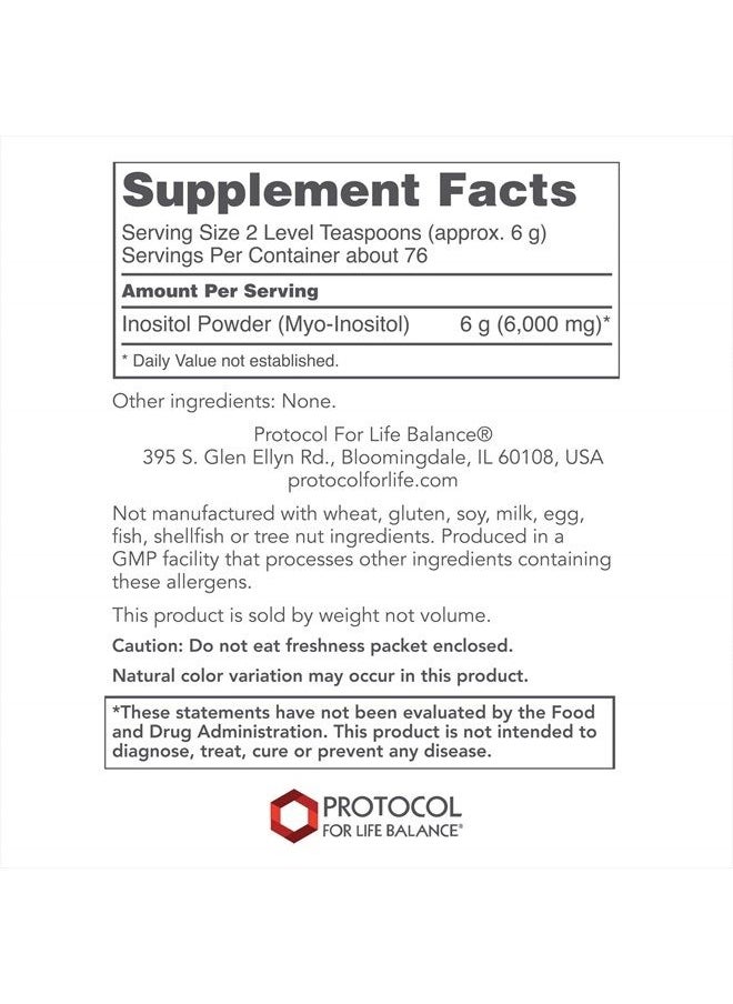 Protocol For Life Balance Protocol for Life Balance - Myo-Inositol Powder - 1 LB (454 g)  - Image 2
