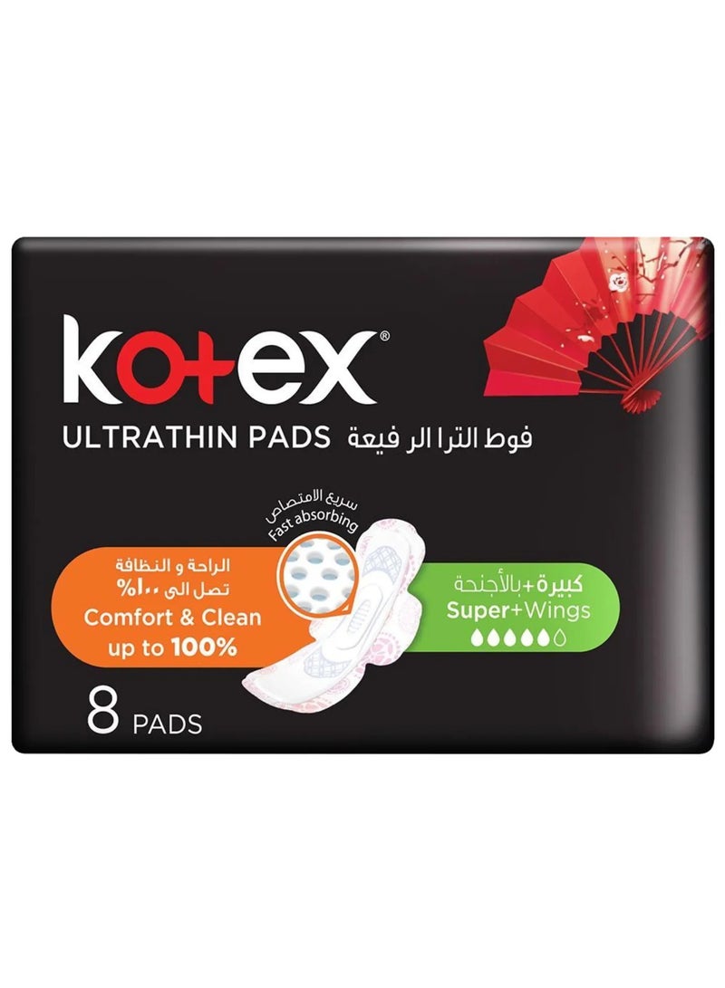 Kotex Ultra Thin Pads Super with Wings Sanitary Pads 8's