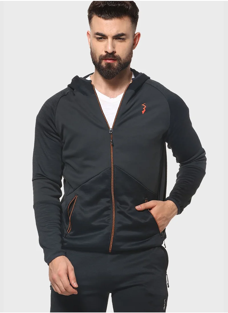 Campus Sutra Hooded Sports Jacket