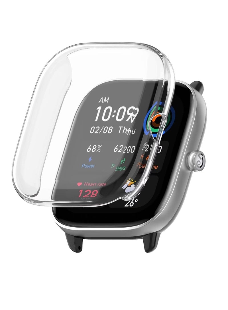 Case Compatible with Amazfit GTS 4 Mini (Not for GTS4) Case All-Around Screen Protector Watch Soft TPU Shockproof Cover Slim Guard Thin Bumper Shell Protector (Clear) - Image 1