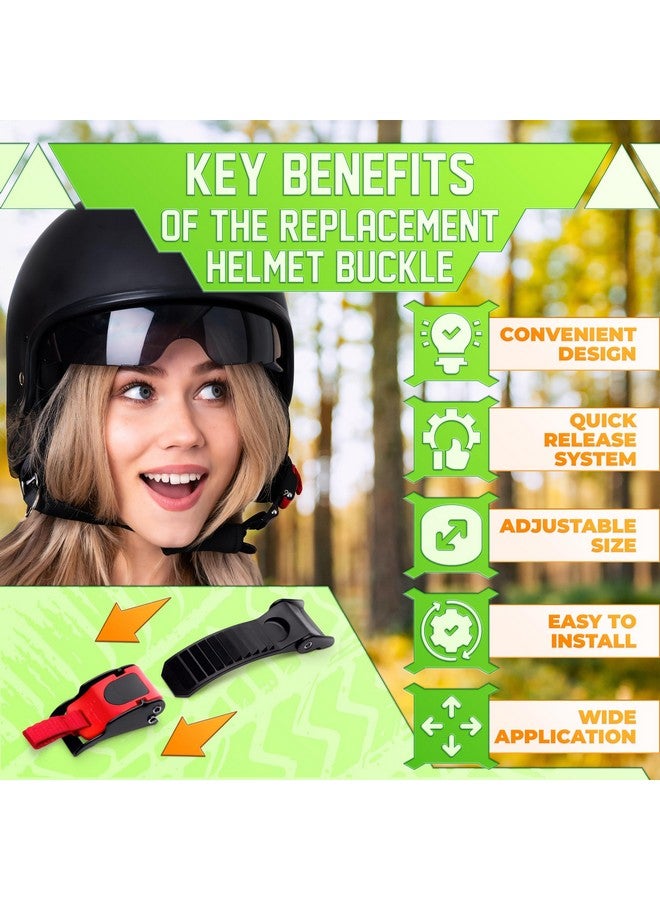 DIMROM Motorcycle Helmet Quick Release Buckle Width of 0.87" or Less.- 3Pcs Chin Strap Football Helmet Adult Adjustable Straps with Clips for Backpacks - Helmet Buckle Quick Release Belt Clip Plastic Clips - Image 4