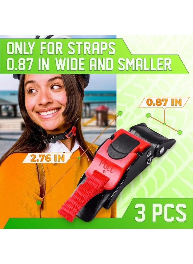 DIMROM Motorcycle Helmet Quick Release Buckle Width of 0.87" or Less.- 3Pcs Chin Strap Football Helmet Adult Adjustable Straps with Clips for Backpacks - Helmet Buckle Quick Release Belt Clip Plastic Clips - Image 2
