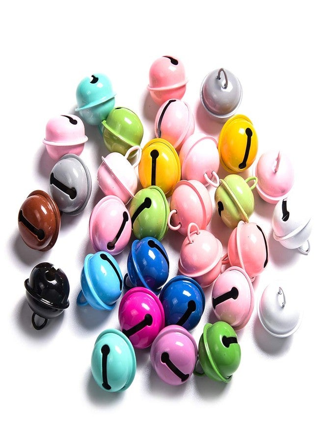 iKammo Christmas Crafts Bells Jingle Bells,iKammo 22mm Big Bells DIY Bells for DIY Bracelet Anklets Necklace Knitting/Jewelry Making(Colorful,30pcs) - Image 1