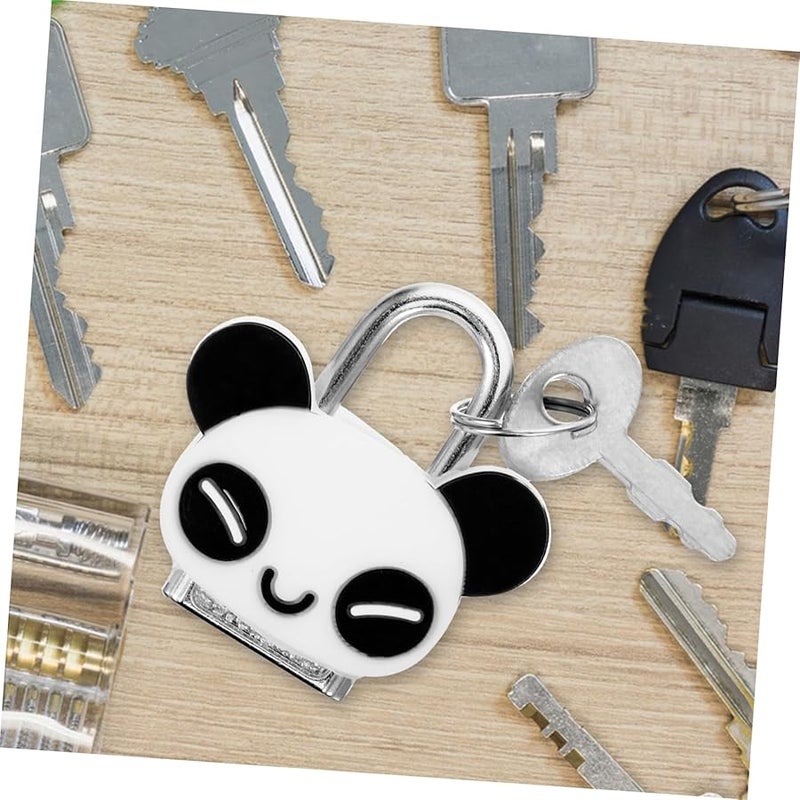 Cute Panda Design Padlock with Key for Luggage Lockers Cabinets Travel Home Use - Image 5
