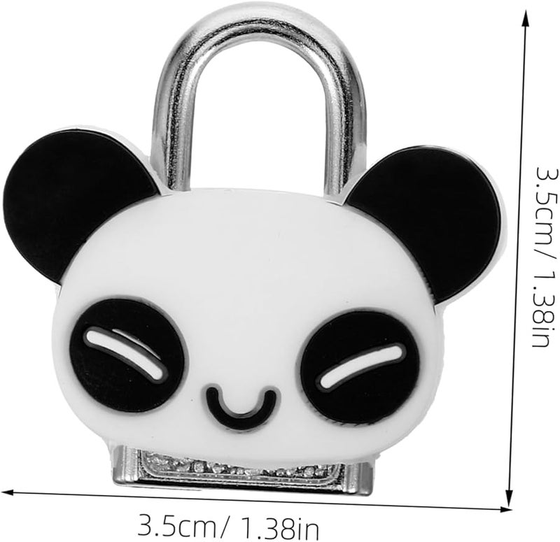 Cute Panda Design Padlock with Key for Luggage Lockers Cabinets Travel Home Use - Image 3