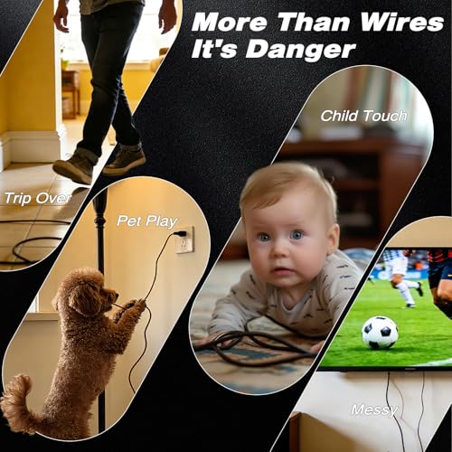 ESUFEIR Silicone Cord Hider Wall for 2-3 Cables,Side-Opening Wire Covers for Cords on Wall,Self-Adhesive Cable Hider Raceway,TV Wire Hider,TV Cord Hider for Wall Mounted TV,Flexible Cord Cover(39''-White) - Image 4