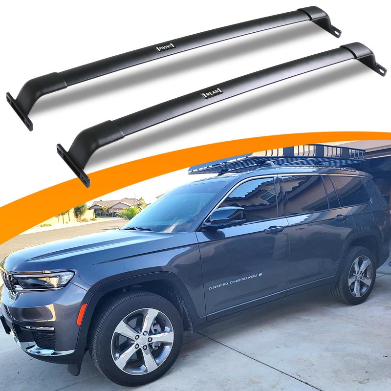 Snailfly Roof Rack Cross Bars Fit for 2021 2022 2023 2024 2025 Jeep Grand Cherokee L 3Row and 2022 2023 2024 2025 Jeep Grand Cherokee 2Row Accessories