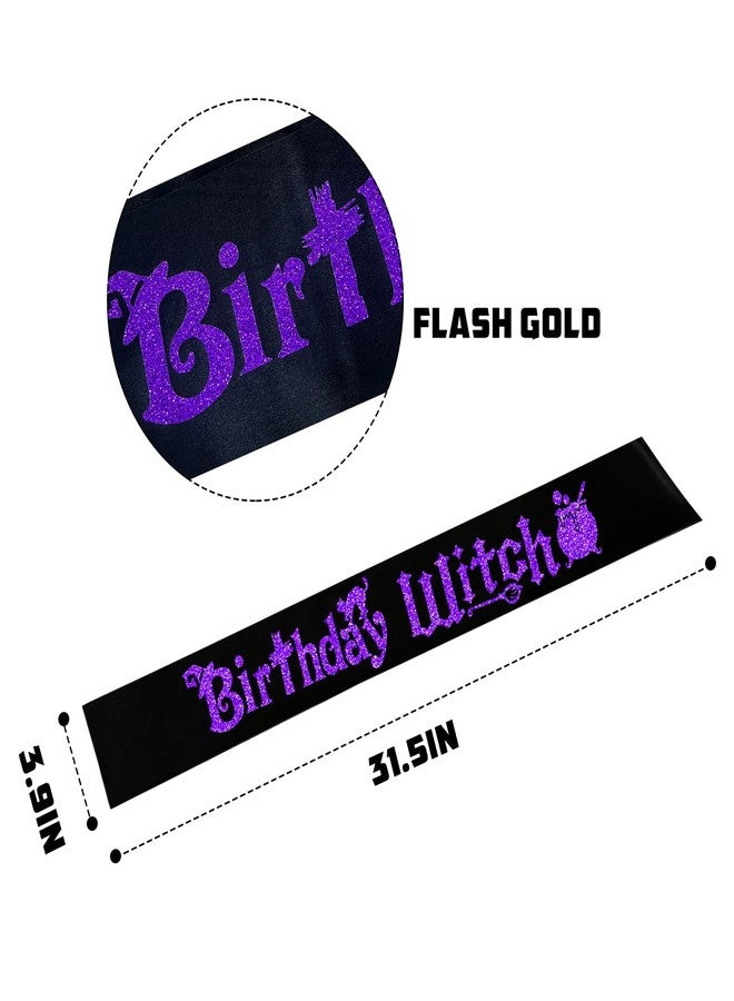 PYQWA Birthday Witch Sash - Halloween Witch Birthday Party Sash for Girls Women - Great for Sweet 16, 18th, 21st, 30th, 40th Birthday Parties Supplies - Image 3