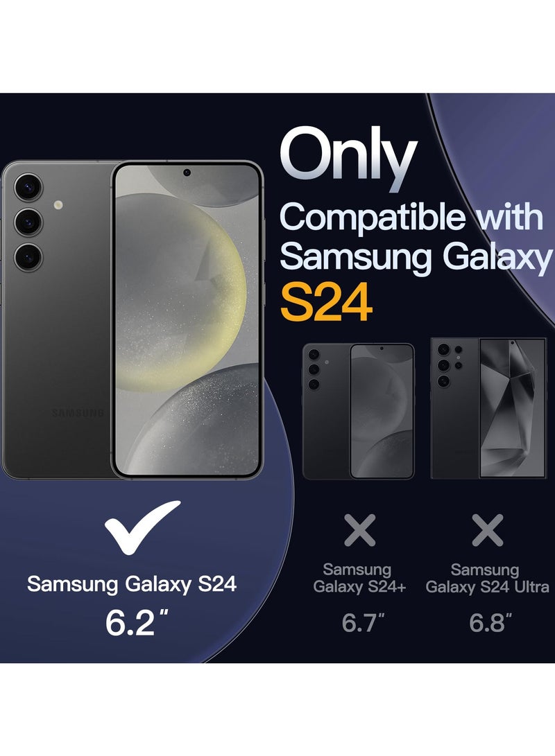 جي تيك حافظة لهاتف سامسونج جالاكسي S24 5G غير صفراء مقاومة للصدمات غطاء هاتف واقٍ مضاد للخدش صلب من البولي كربونات باللون الأخضر - Image 2