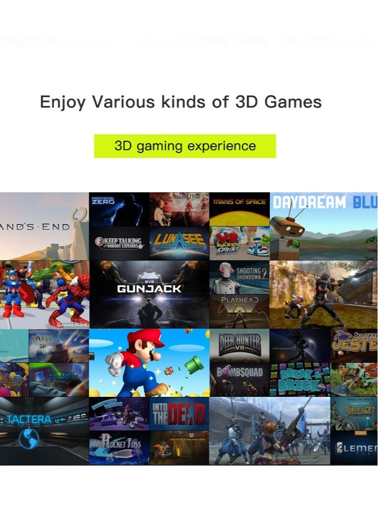في آر شينيكون - نظارات الواقع الافتراضي VR نظارات ثلاثية الأبعاد مع جهاز تحكم عن بعد متوافق مع iOS وAndroid ودعم 4.7-7 بوصة - Image 1