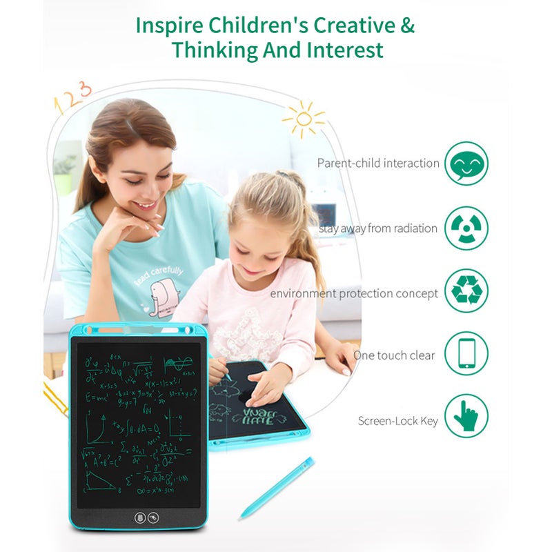لوحة الكتابة LCD بحجم 8.5 بوصة لوحة الرسم والخلط لوحة كتابة بألوان متعددة مع قلم إلكتروني مغناطيسي للأطفال الصغار، مكتب التعليم، لعبة تعليمية هدية للأولاد والفتيات في الفئة العمرية من 3 إلى 6 سنوات، لحظة الطفل، محو جزئي - Image 5