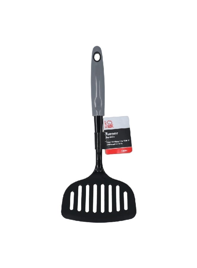 شيف كرافت ملعقة تقليب كبيرة بتصميم أنيق من سيليكت، بمقبض نايلون - أسود ورمادي - 12 بوصة - 12006 - Image 3