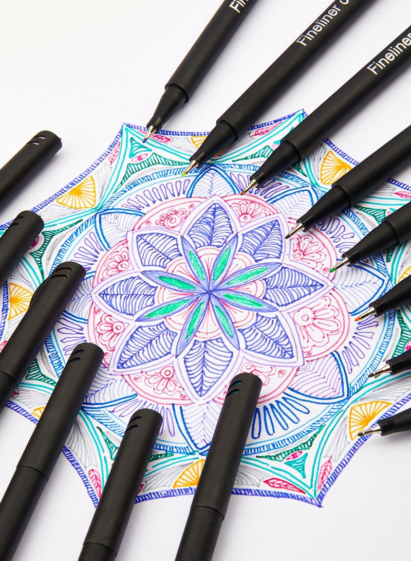 Journal Planner Pens,12 Colors Colored Fine Point Markers Drawing Pens, 0.4mm Fineliner Color Pen Set for Journaling Writing Note Taking Calendar Agenda Coloring - Image 5