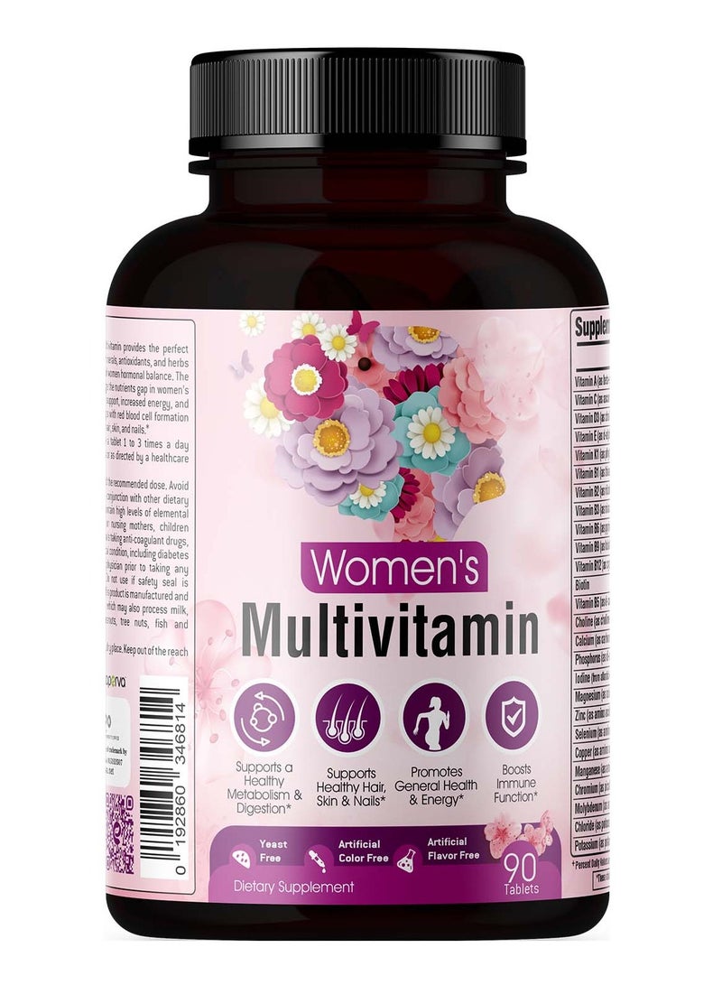 Laperva Women’s Multivitamin, 90 Tablets, Boosts Immune Function, Promotes General Healthy & Energy