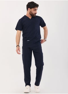 sezer Caesar Medical Scrub for Men – comfort and durability with a modern and elegant design in navy blue  - Image 1