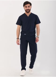 sezer Caesar Medical Scrub for Men – comfort and durability with a modern and elegant design in navy blue  - Image 2