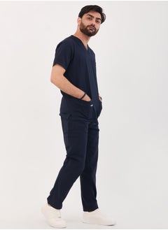sezer Caesar Medical Scrub for Men – comfort and durability with a modern and elegant design in navy blue  - Image 4
