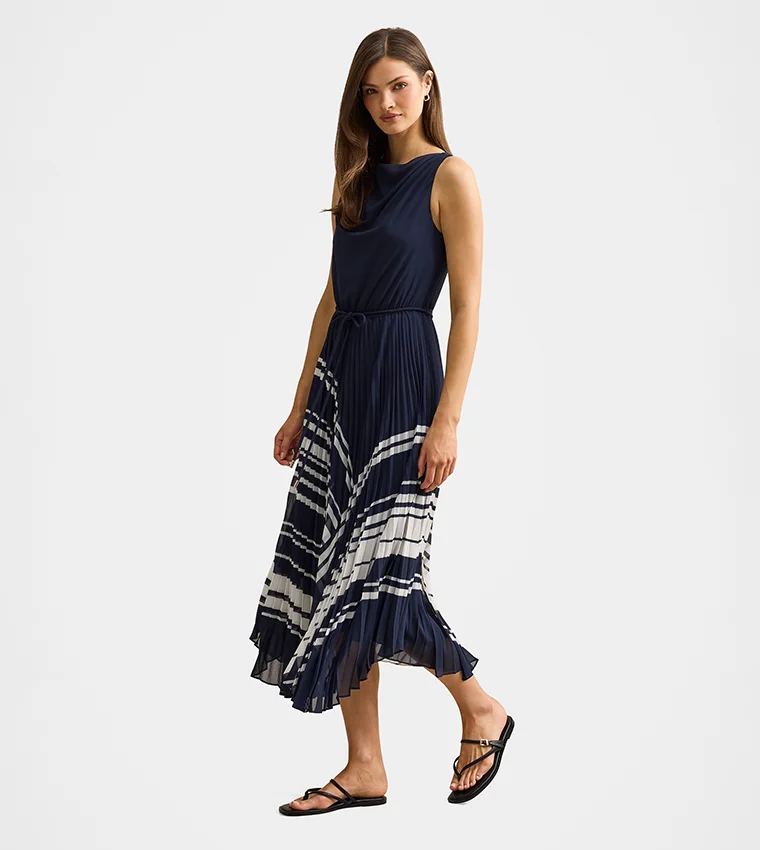 فورايفر نيو Addie Pleated Skirt Midi Dress