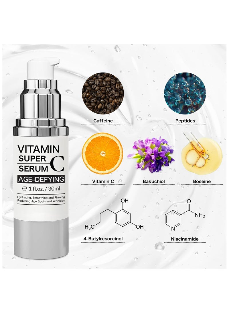 فيتامين سيروم فيتامين سي السوبر للنساء فوق 70 ، كريم التجاعيد للوجه ، كريم مكافحة الشيخوخة ، الهيدرات ، التخفيف ، المصاعد والشركات سيروم فيتامين سي السوبر 1PCS - Image 3