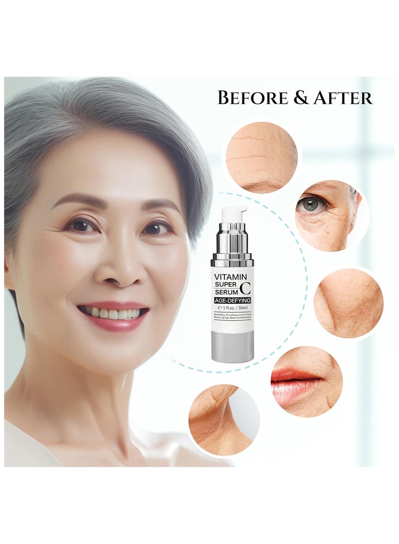 فيتامين سيروم فيتامين سي السوبر للنساء فوق 70 ، كريم التجاعيد للوجه ، كريم مكافحة الشيخوخة ، الهيدرات ، التخفيف ، المصاعد والشركات سيروم فيتامين سي السوبر 1PCS - Image 5