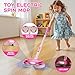 BLAXTEM Kids Electric Spray Spin Mop Toy Rechargeable Cordless Electric Mop W Water Sprayer LED Headlight for Children Ages 3 4 5 6 Girls Boys Cleaning Toy for Pretend Play Pink - Image 4
