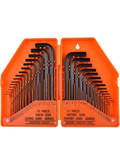 yongsheng Hex Key Allen Wrench Set,15 Long Arm Allen Wrenches,15 Metric Short Arm Allen Wrenches for Automotive Household Projects (30 Piece),Orange  - Image 1