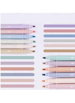 Excefore Aesthetic Highlighters, 12 Pcs Dual Tip, Assorted Colors, No Bleed, Fast Drying, Easy to Hold, Pastel Marker Pens for Journal, Planner, Notes, School, and Office Supplies  - Image 4