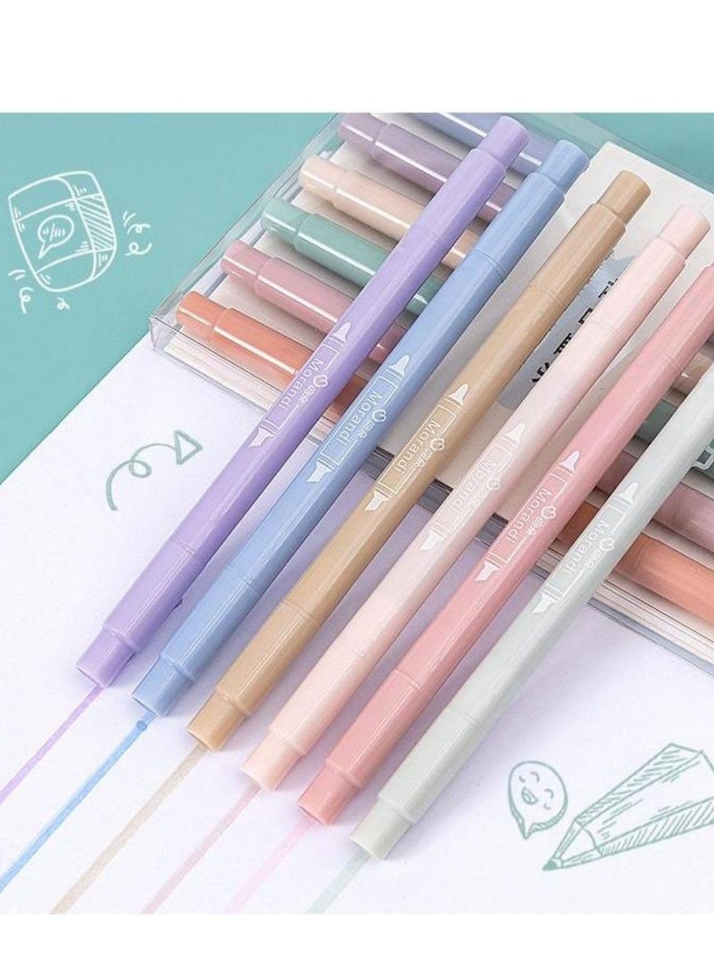 Excefore Aesthetic Highlighters, 12 Pcs Dual Tip, Assorted Colors, No Bleed, Fast Drying, Easy to Hold, Pastel Marker Pens for Journal, Planner, Notes, School, and Office Supplies  - Image 5