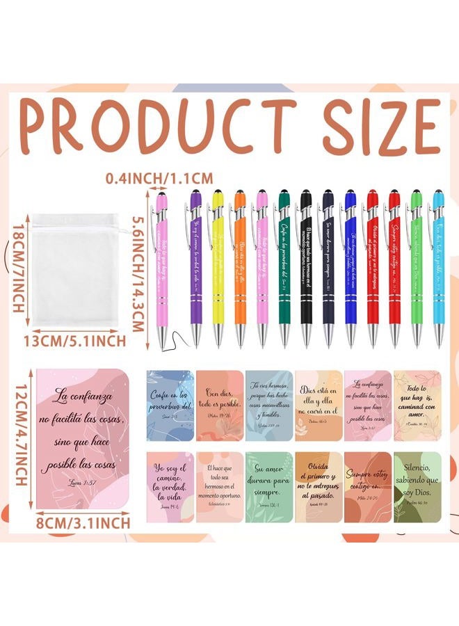 Fuyoooo 72 Pieces Regalos Cristianos En Español Graduation Spanish Religious Notebooks and Pen with Gift Bag Mother's Day Regalos Cristianos Para Mujer En Español for Women Men Church(Boho Style) - Image 3