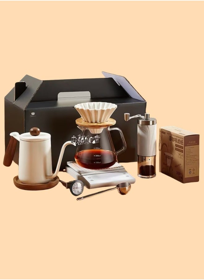 ELFSA 9 Piece Coffee Set V60 Drip Coffee Maker Set (with carrying case) 