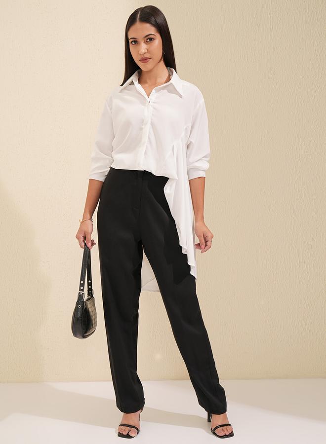 Tokyo Talkies Mid Rise Regular Fit Parallel Trousers - Image 2