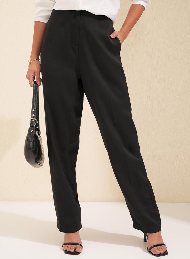 Tokyo Talkies Mid Rise Regular Fit Parallel Trousers - Image 1