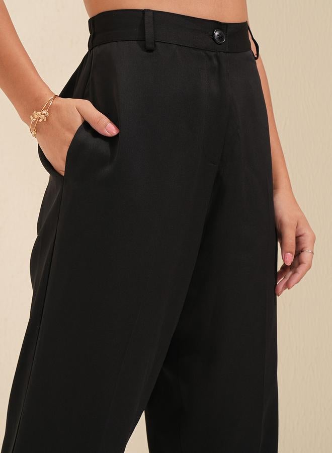 Tokyo Talkies Mid Rise Regular Fit Parallel Trousers - Image 5